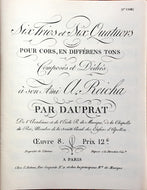 Dauprat, Louis-François (1781-1868): 6 Trios & 6 Quartets for Horns, op.8