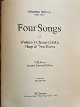 Load image into Gallery viewer, Brahms, J (1833-1897): Four Songs, op.17