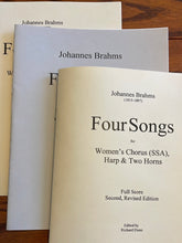 Load image into Gallery viewer, Brahms, J (1833-1897): Four Songs, op.17
