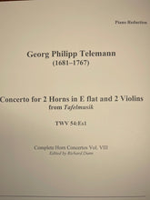 Load image into Gallery viewer, Telemann, G.P. (1681-1767): Concerto in E Flat for 2 Horns, TWV 54:Es1