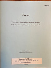 Load image into Gallery viewer, GRAUN: Concerto in D Major for Horn & String Orchestra