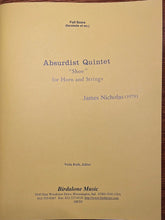 Load image into Gallery viewer, Nicholas, James: Quintet in E flat, for Horn & Strings "The Shoe"
