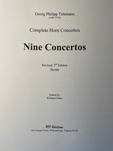 Load image into Gallery viewer, Telemann, G.P. (1681-1767): Complete Horn Concertos (Revised 2nd ed, Scores)