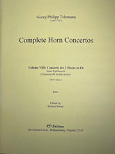 Load image into Gallery viewer, Telemann, G.P. (1681-1767): Concerto in E Flat for 2 Horns, TWV 54:Es1