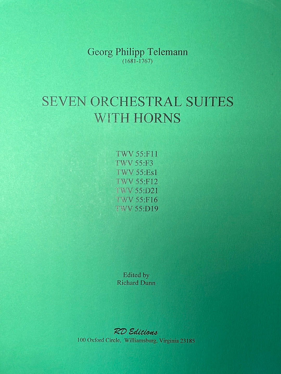 Telemann, G.P. (1681-1767): Seven Orchestral Suites With Horns