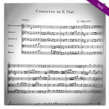 Load image into Gallery viewer, Quantz, J.J. : (1697-1773): Concerto in E♭ (Flat) Major
