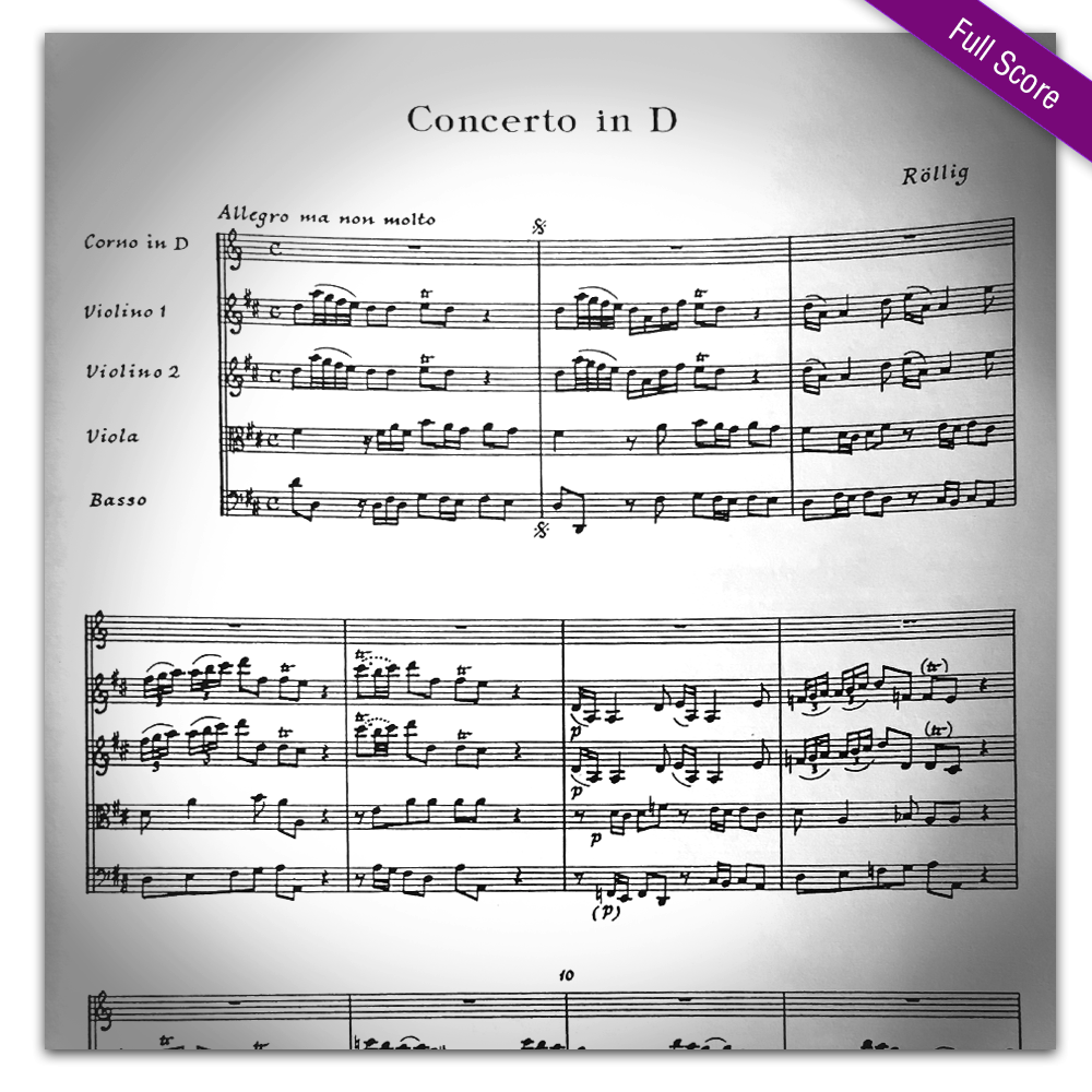 RÖLLIG: Concerto in D Major for Horn & String Orchestra