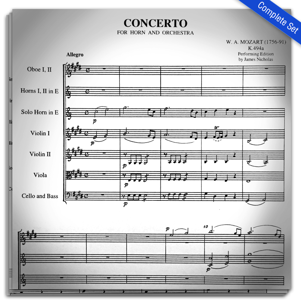 Mozart, W.A. (1756-1791): Concerto in E Major, K.494a