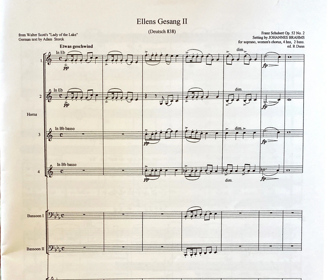Schubert, Franz (1797-1828): Ellens Zweiter Gesang, op.52 no.2 (D838), arr. J. Brahms (Anh. Ia/17)