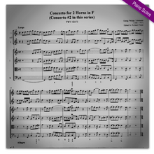 Load image into Gallery viewer, Telemann, G.P (1681-1767): Concerto for 2 Horns in F Major, TWV 52:F3
