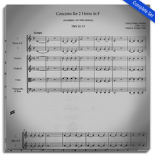 Load image into Gallery viewer, Telemann, G.P. (1681-1767):  Concerto for 2 Horns in F Major, TWV 52:F4
