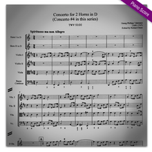 Load image into Gallery viewer, Telemann, G.P (1681-1767): Concerto for 2 Horns in D Major, TWV 52:D2
