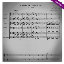 Load image into Gallery viewer, Telemann, G.P (1681-1767): Concerto for 2 Horns in E Flat, TWV 52:Es1
