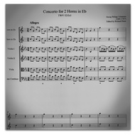 Telemann, G.P (1681-1767): Concerto for 2 Horns in E Flat, TWV 52:Es1