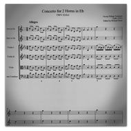 Telemann, G.P (1681-1767): Concerto for 2 Horns in E Flat, TWV 52:Es1