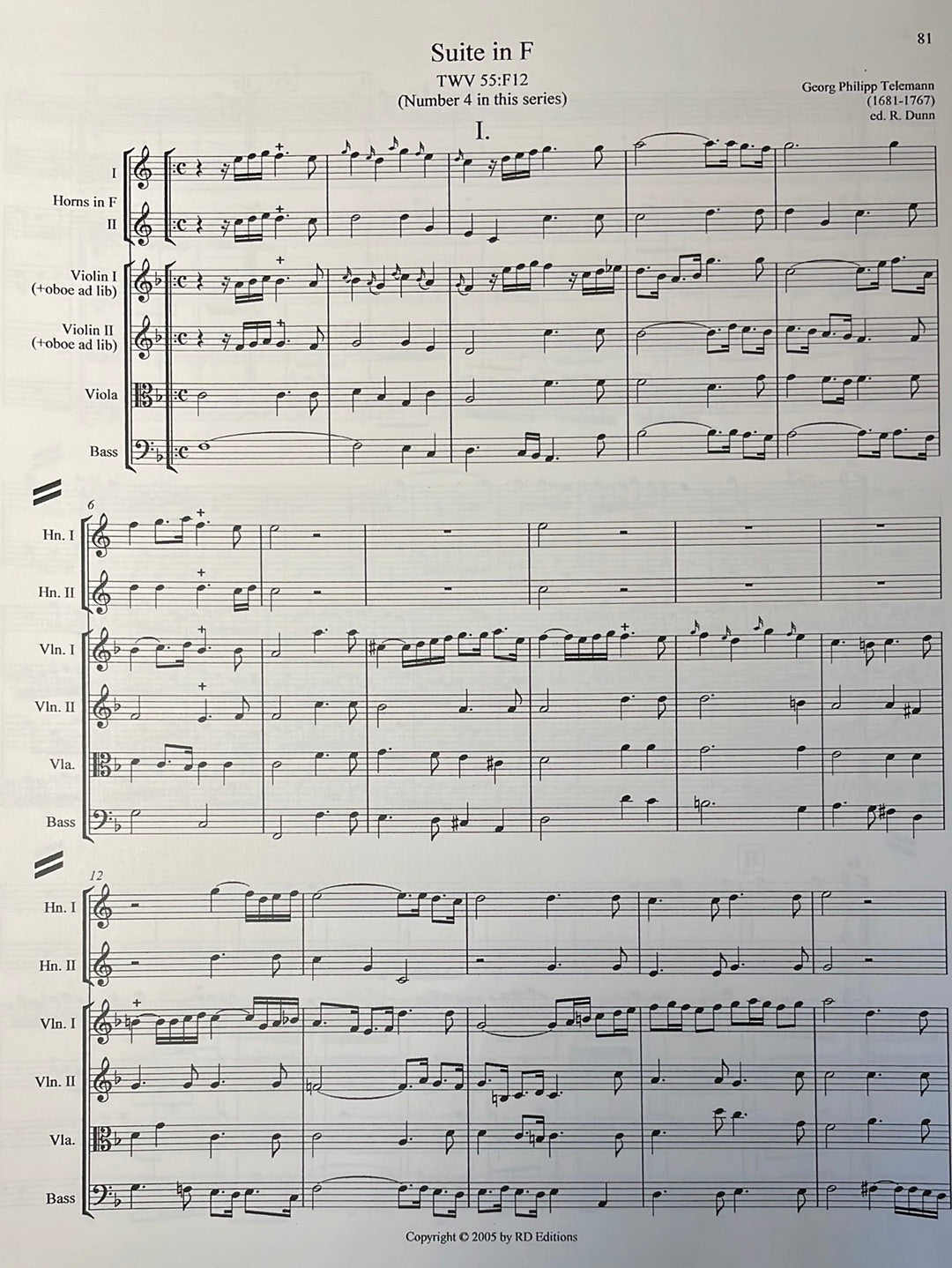 Telemann, G.P. (1681-1767): Seven Orchestral Suites With Horns