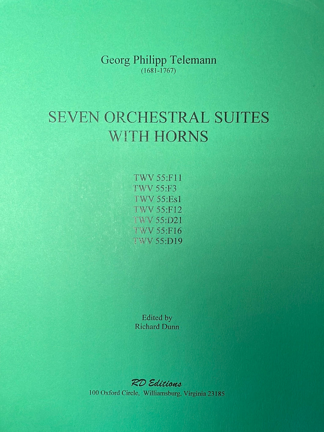 Telemann, G.P. (1681-1767): Seven Orchestral Suites With Horns
